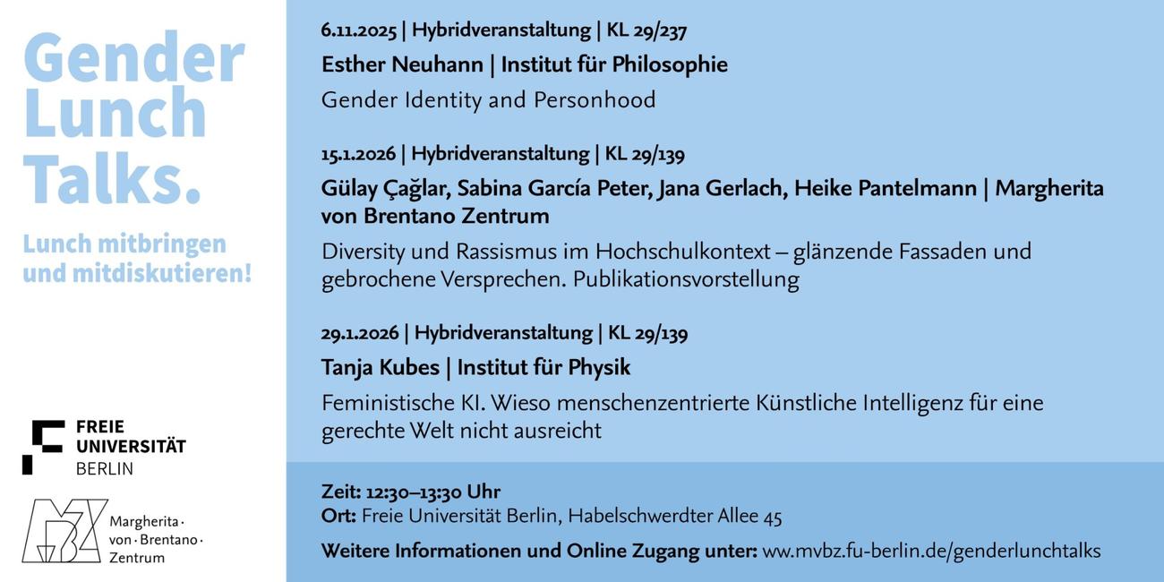 Gender Lunch Talks, WiSe 2025/26