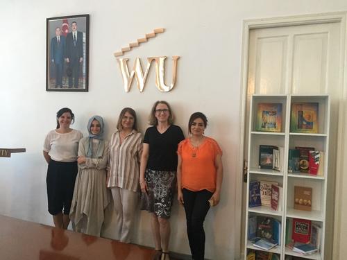 Sabina García Peter and Heike Pantelmann together with colleagues at Western University in Baku, Azerbaidjan