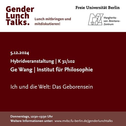 Gender Lunch Talks | 05.12.2024