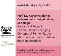 Gender Lunch Talk: Gender and Power in Eastern Europe. Changing ...